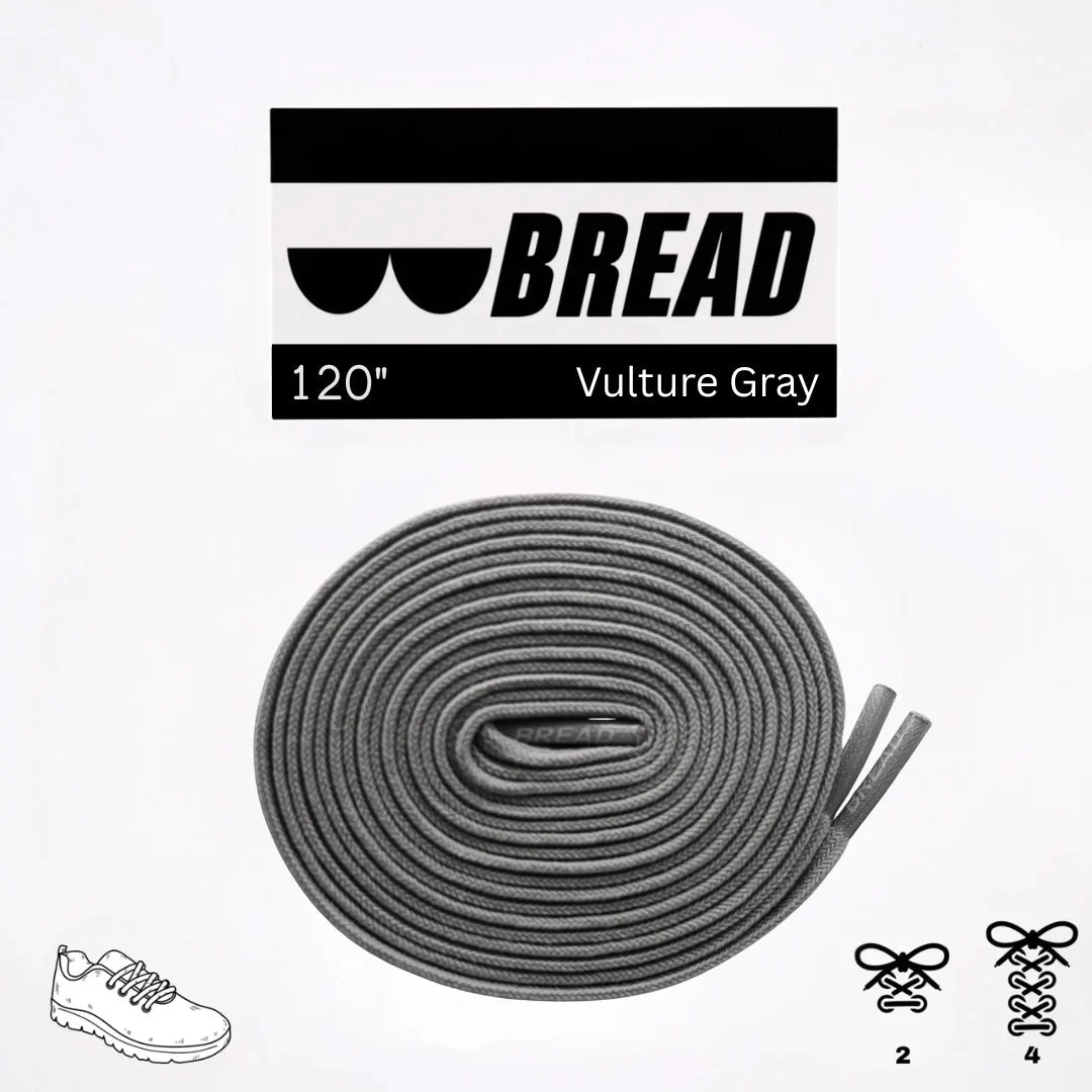 Stretchy Travel Shoelaces By Bread - Vulture Gray