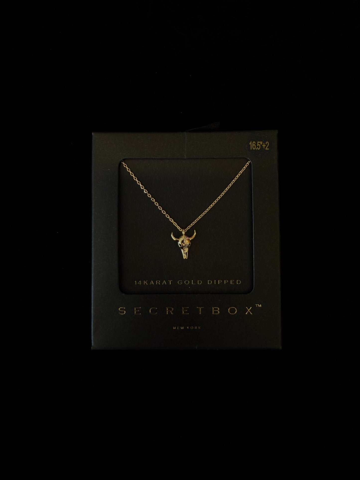 Bull Necklace-14K Dipped