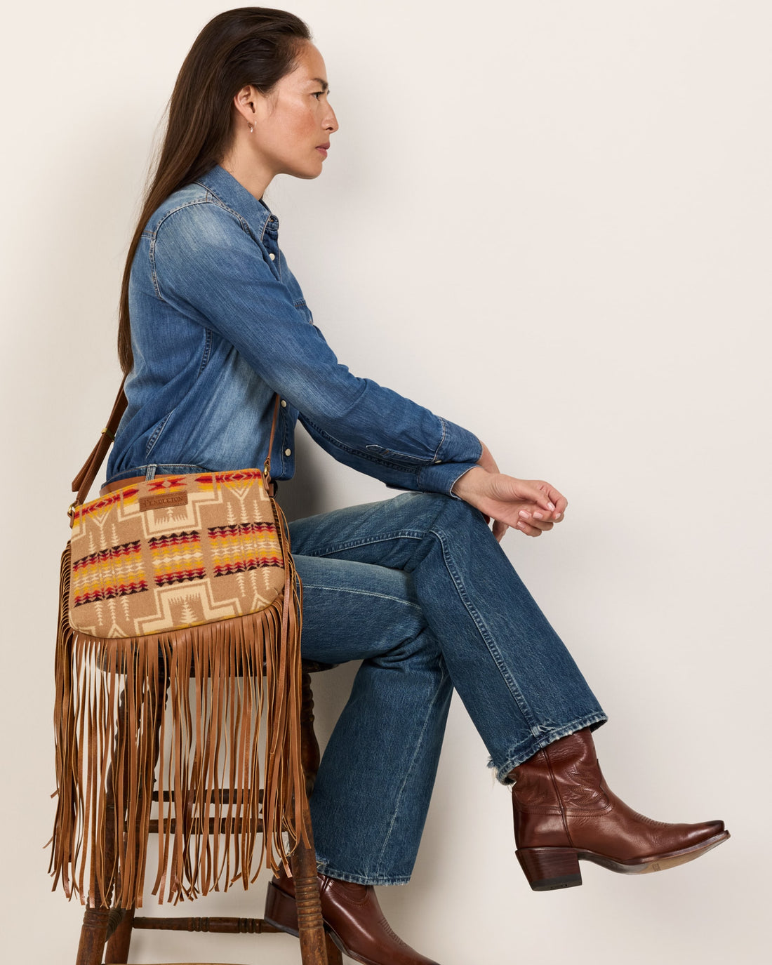 Pendleton Look West Fringed Crossbody, view 5