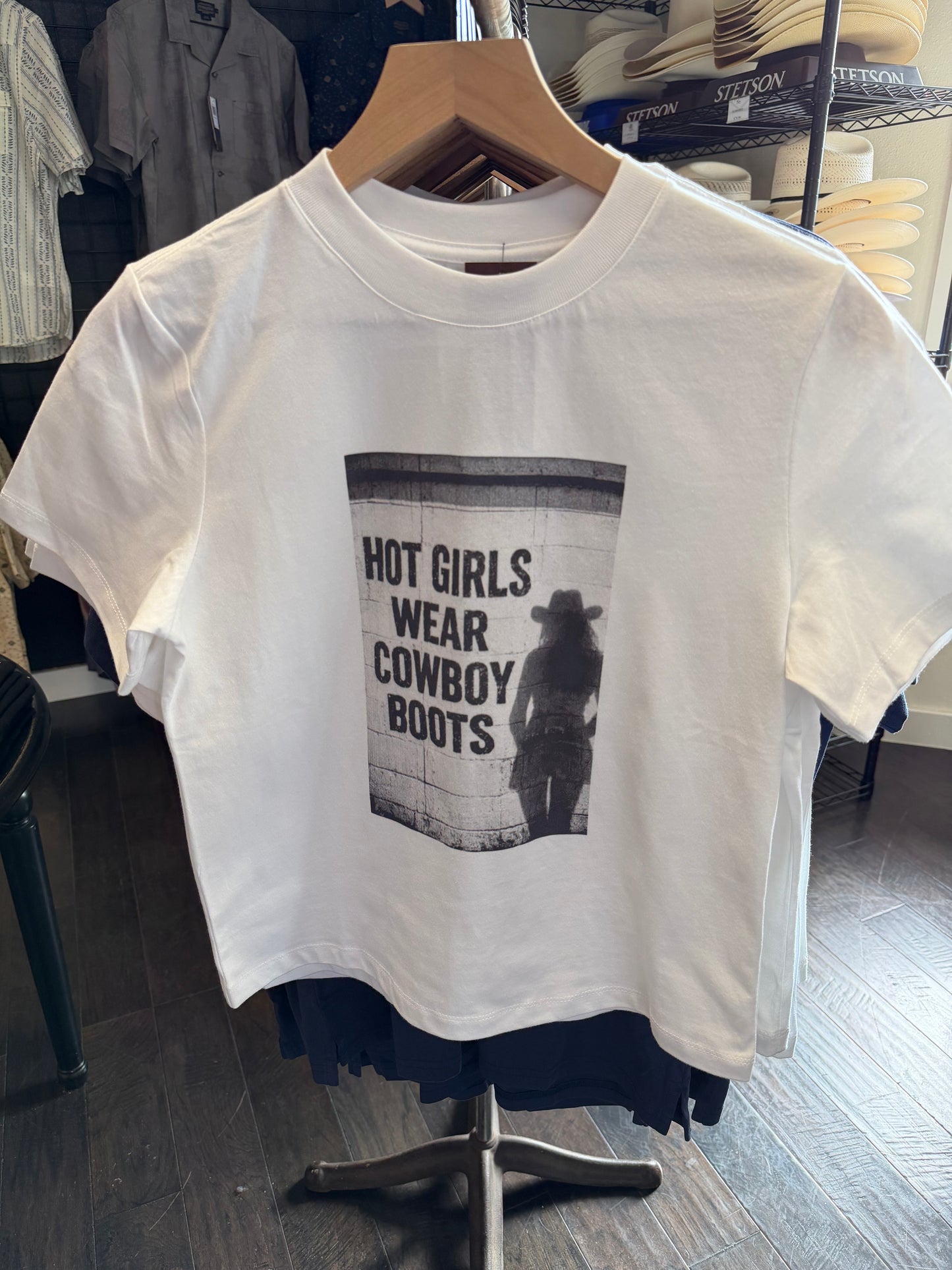 Hot Girls Wear Boots t-shirt