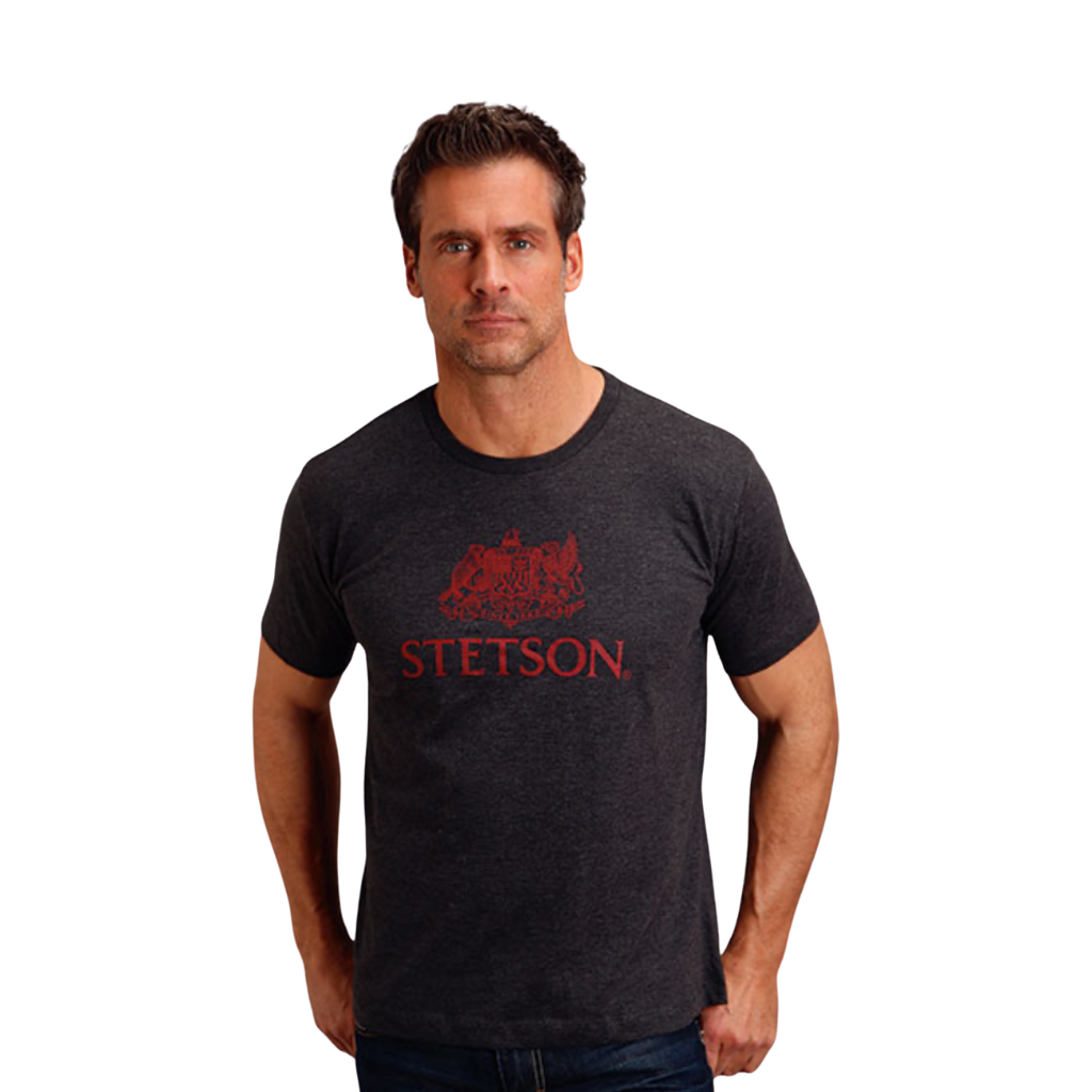 Stetson T-Shirt With Red Crest Logo