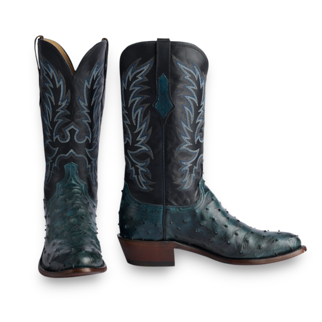 Lucchese Elgin in navy + black