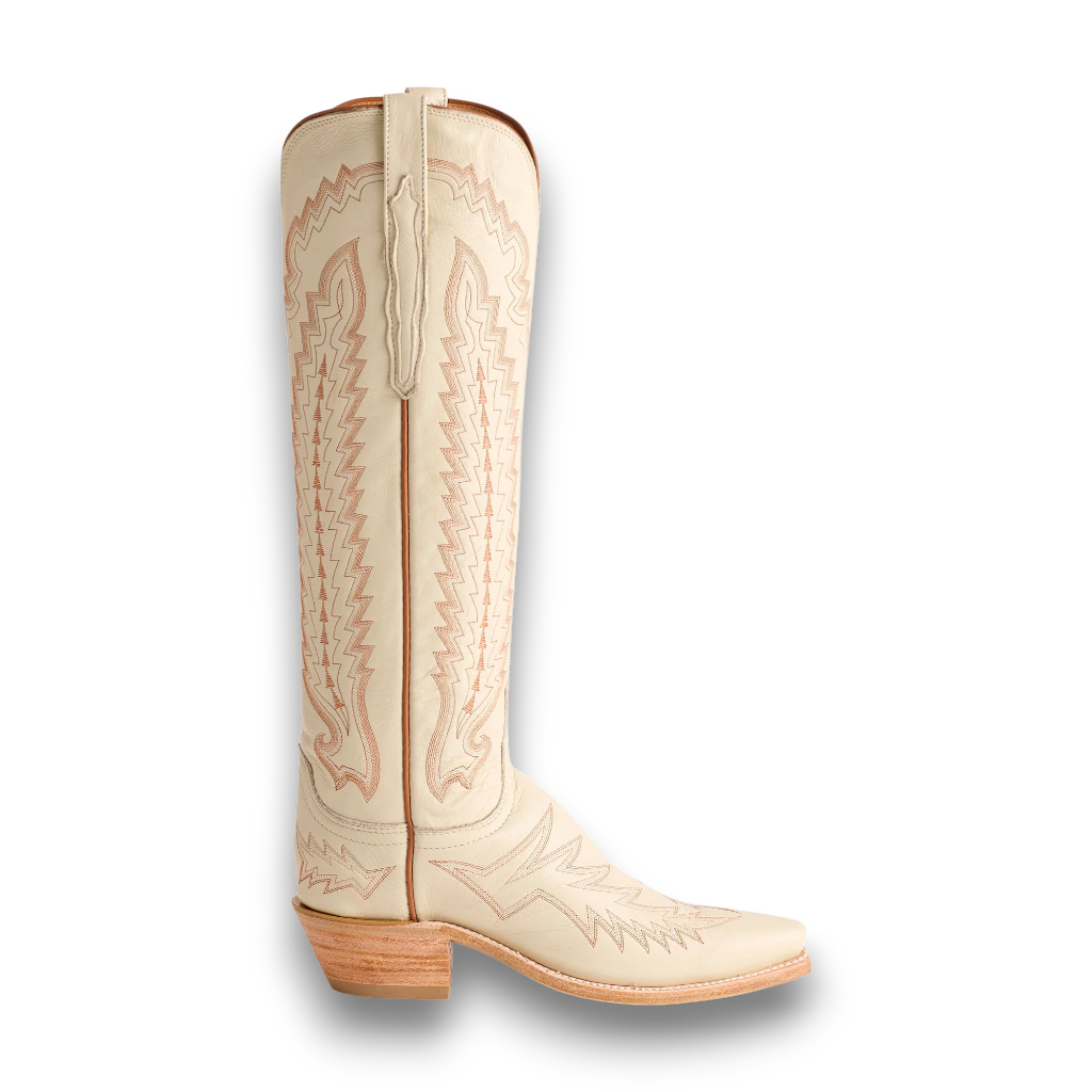 Lucchese Priscilla Creme in cream with spice orange