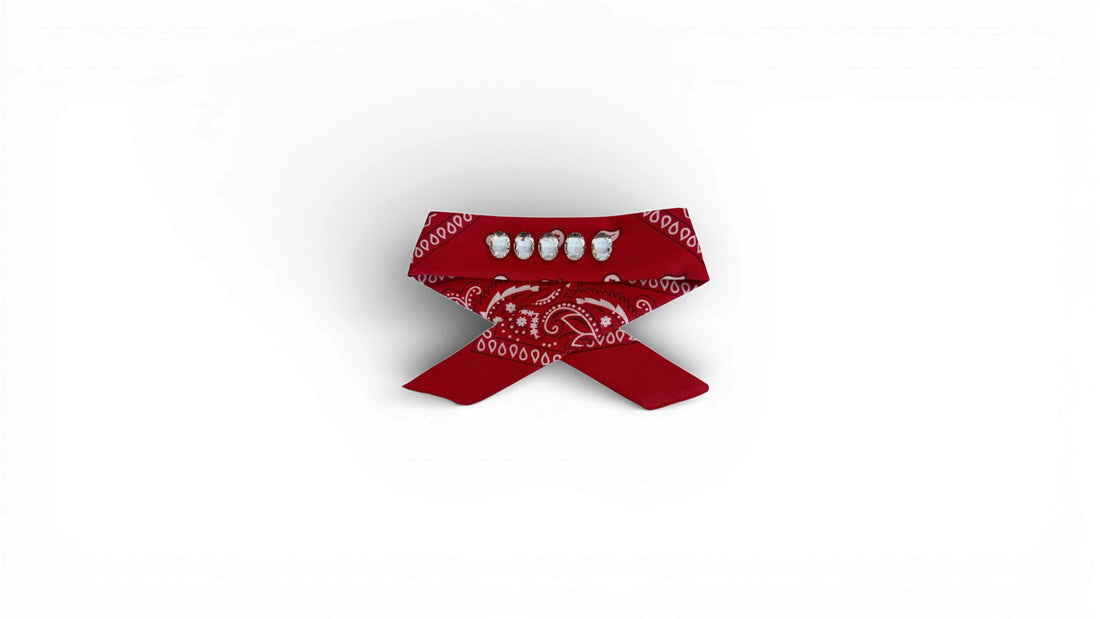 Red Bejeweled Bandana