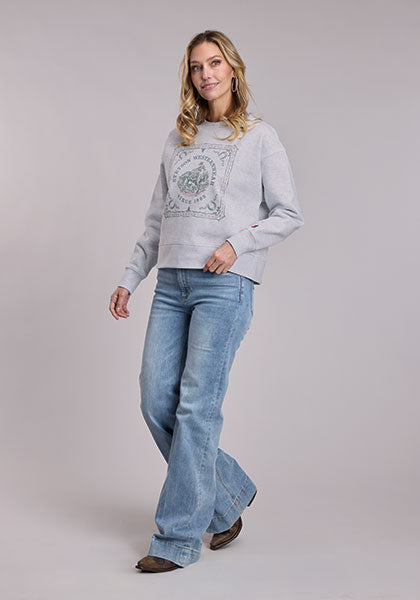 Stetson Women's Cowboy in Square Hoodie in gray - alternate view alternate view