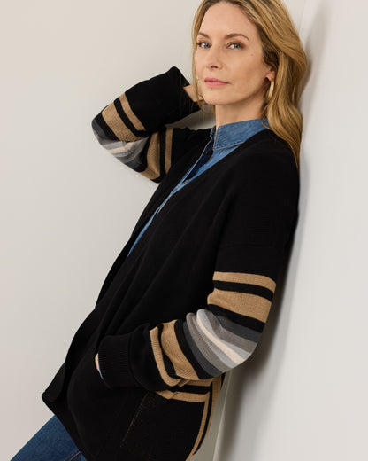 Sierra Springs Cardigan Black Mix - alternate view 2