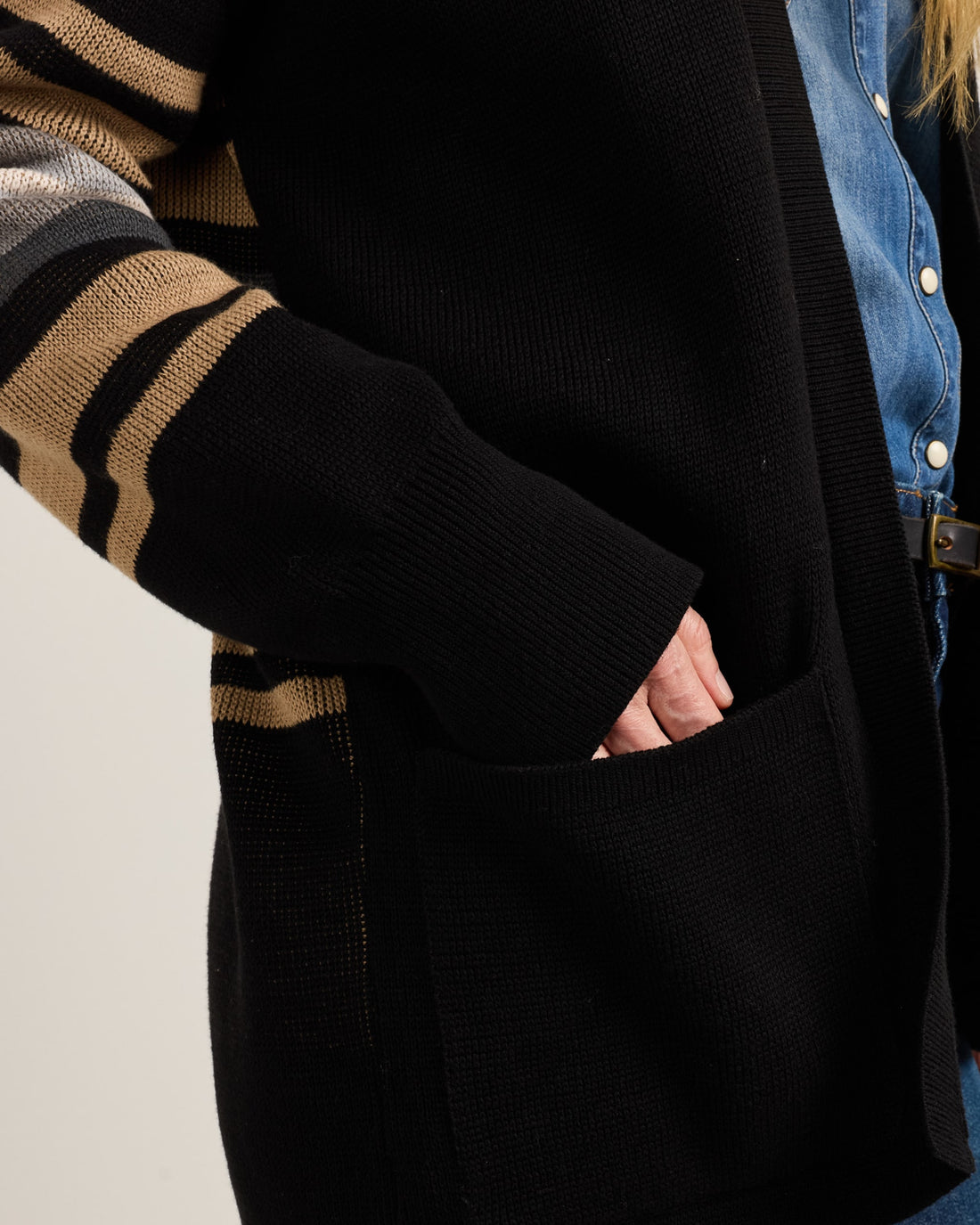 Sierra Springs Cardigan Black Mix - alternate view 3