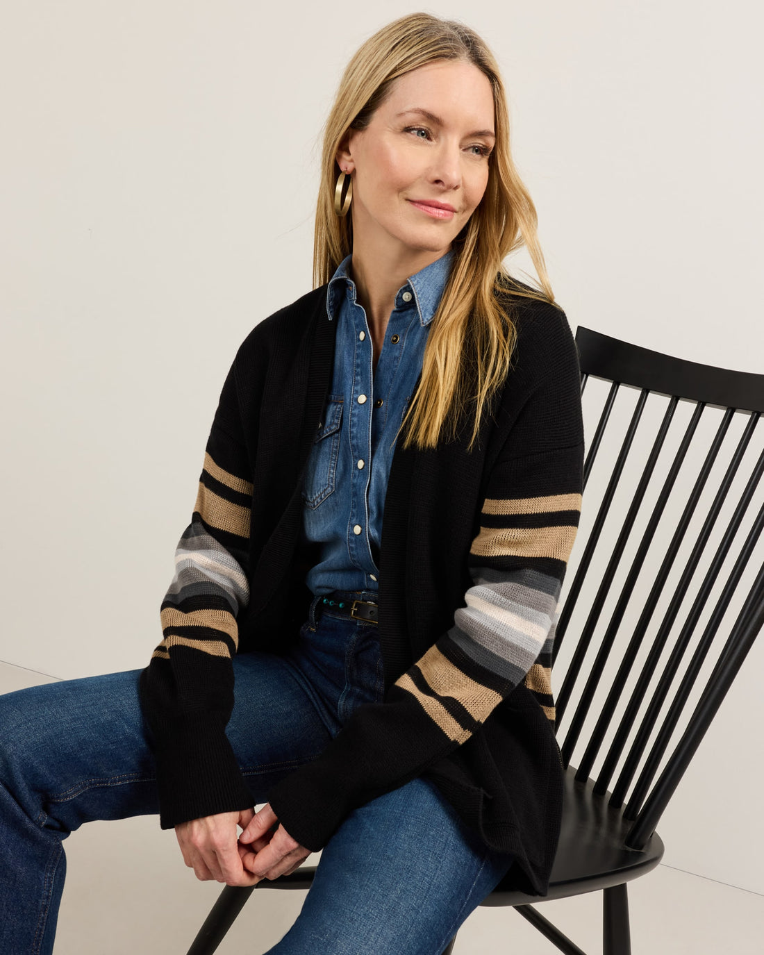 Sierra Springs Cardigan Black Mix - alternate view 4