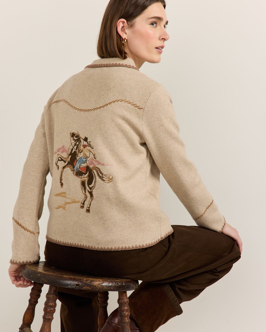 Pendleton Women's Western Souvenir Cardigan in Natural