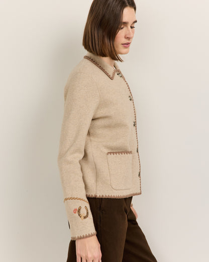 Western Souvenir Cardigan Natural - alternate view 2