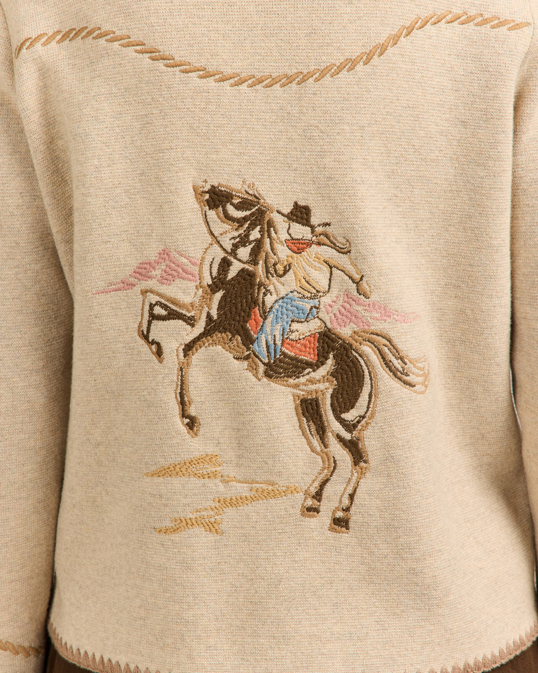 Western Souvenir Cardigan Natural - alternate view 3