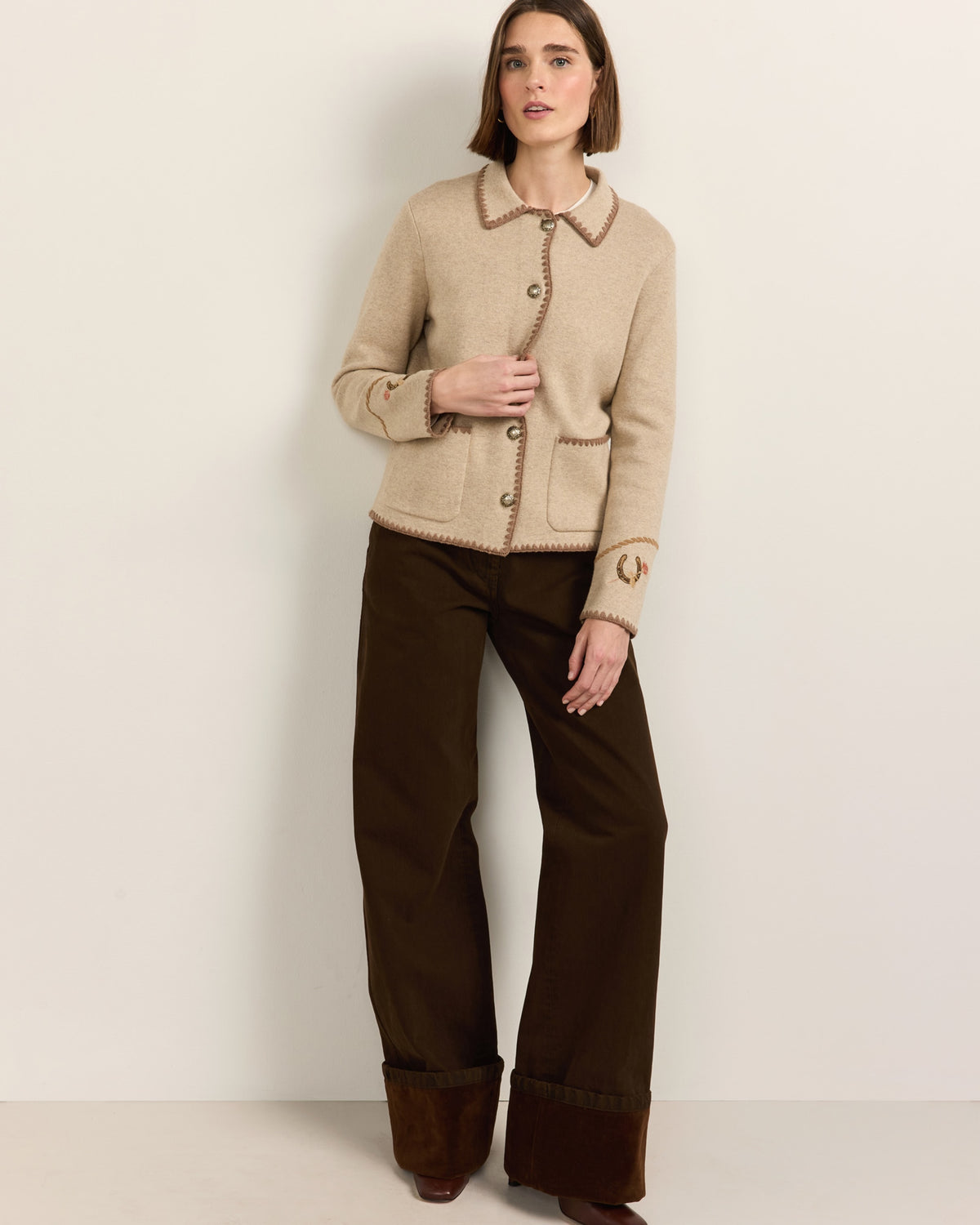 Western Souvenir Cardigan Natural - alternate view 5