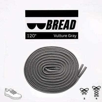 Stretchy Travel Shoelaces By Bread - Vulture Gray