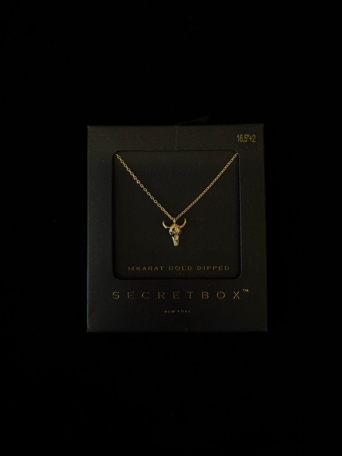 Moon Ridge Bull Necklace-14K Dipped