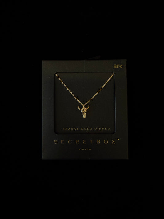 Bull Necklace-14K Dipped