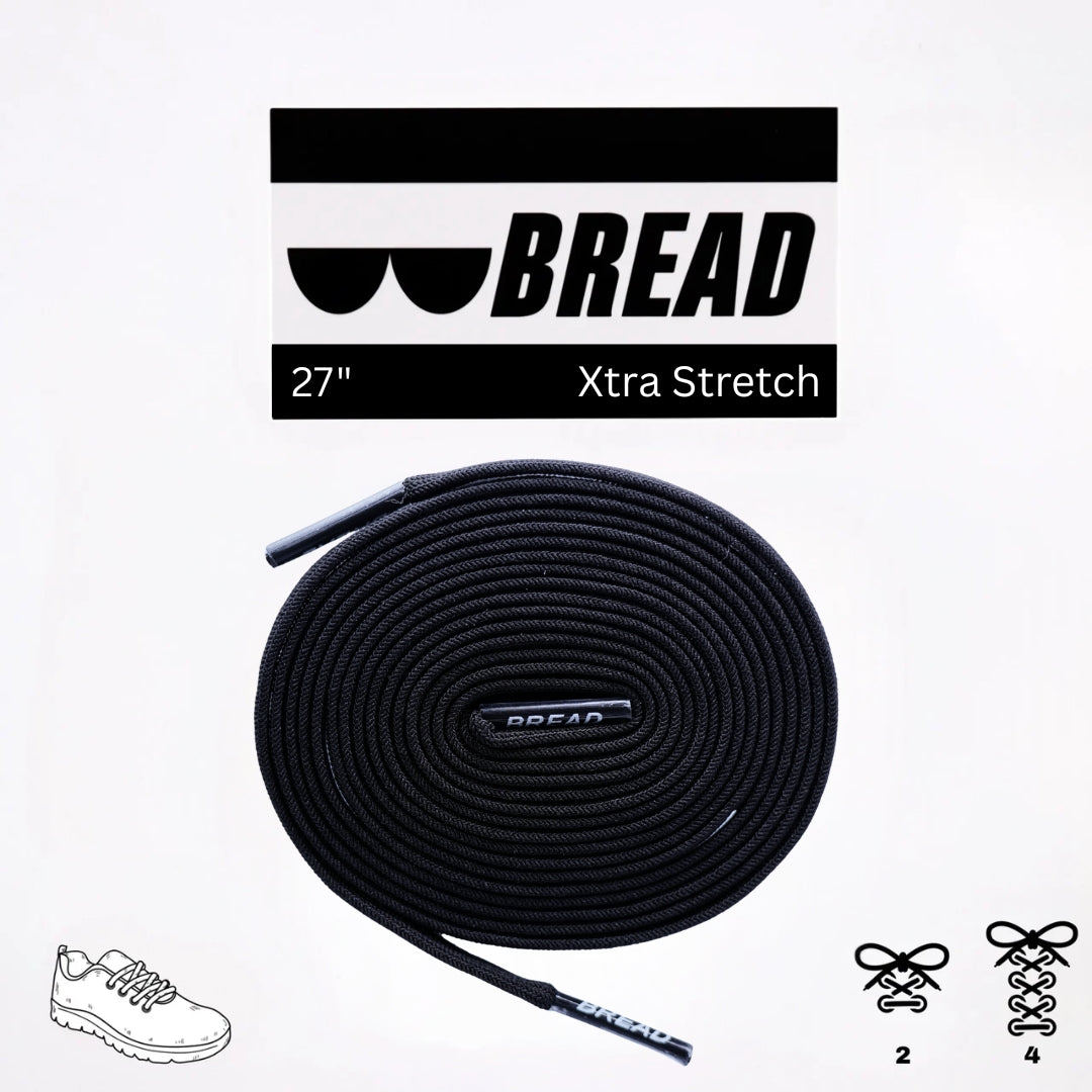 Stretchy Travel Shoelaces By Bread Shadow Black