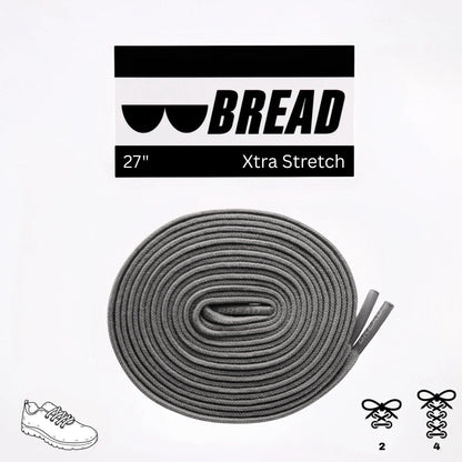 Stretchy Travel Shoelaces By Bread - Vulture Gray