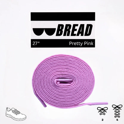 Stretchy Travel Shoelaces By Bread - Pretty Pink