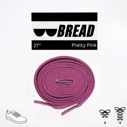 Stretchy Travel Shoelaces By Bread - Pretty Pink