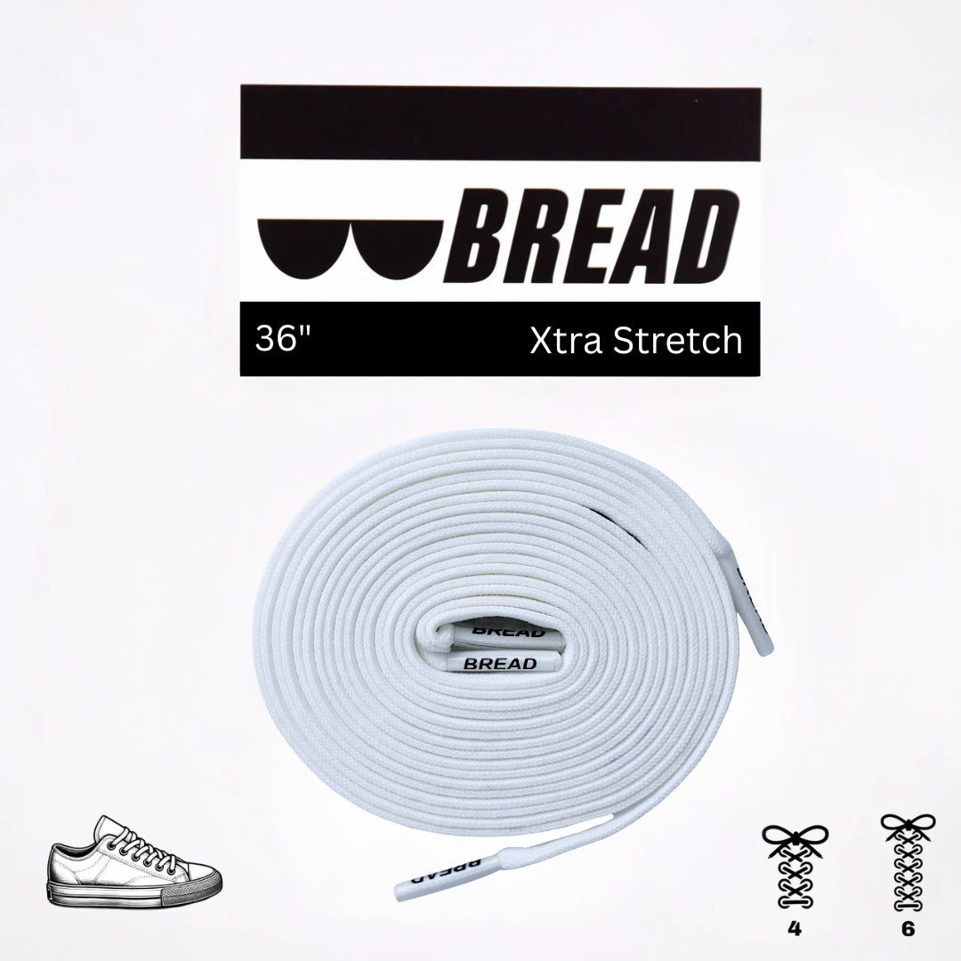 Stretchy Travel Shoelaces By Bread Cloud White