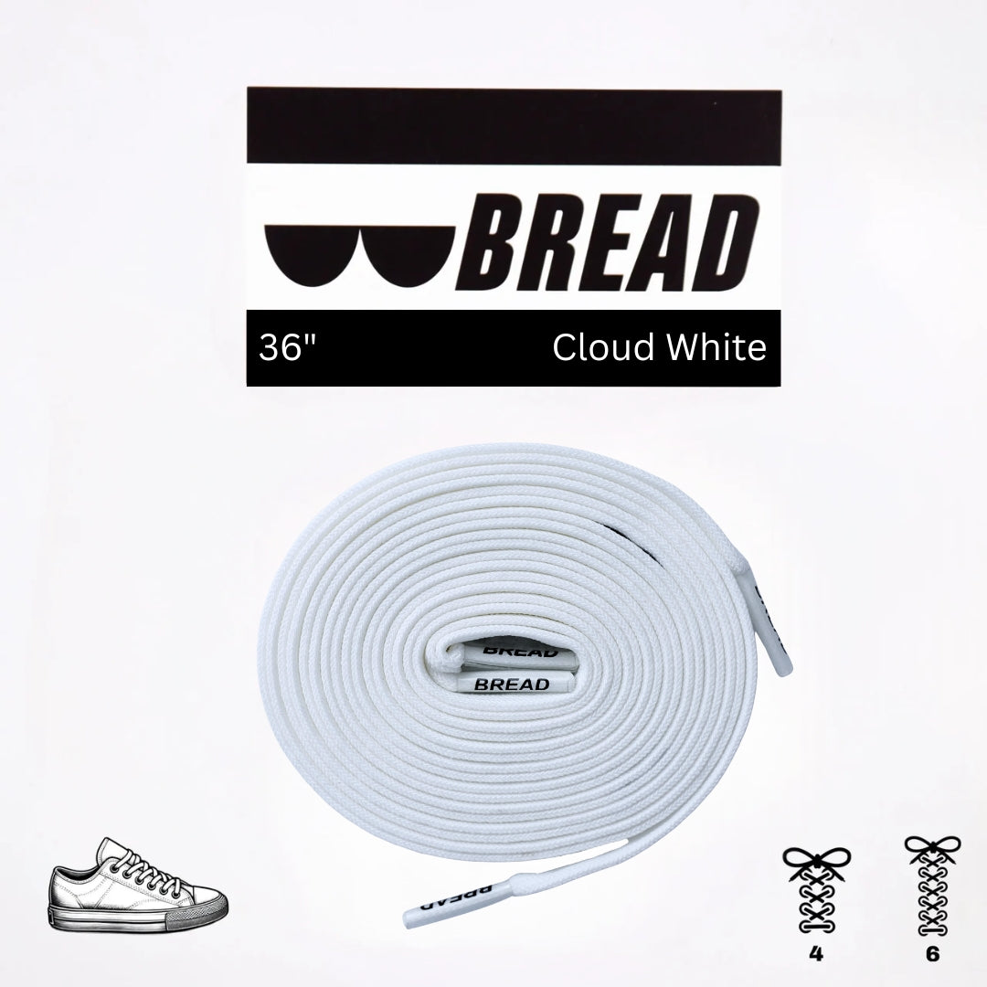 Stretchy Travel Shoelaces By Bread Cloud White