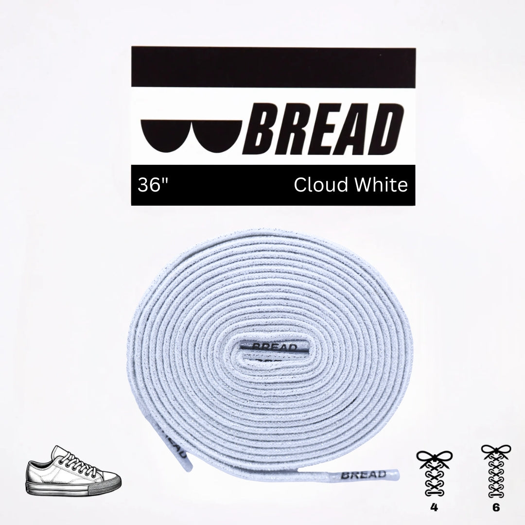 Stretchy Travel Shoelaces By Bread Cloud White