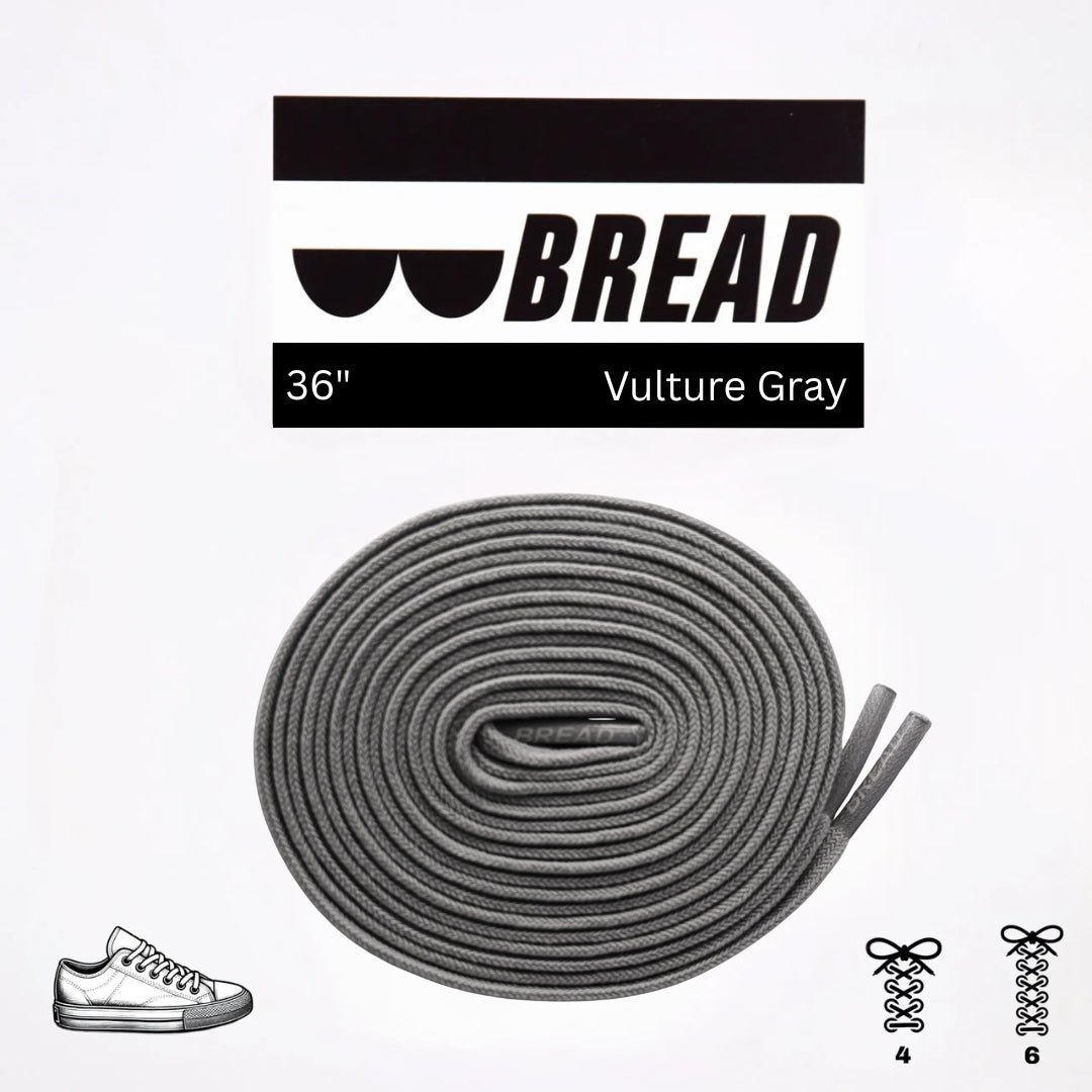 Stretchy Travel Shoelaces By Bread - Vulture Gray