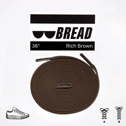 Stretchy Travel Shoelaces By Bread - Rich Brown