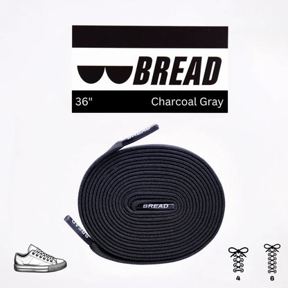 Stretchy Travel Shoelaces By Bread - Charcoal Grey