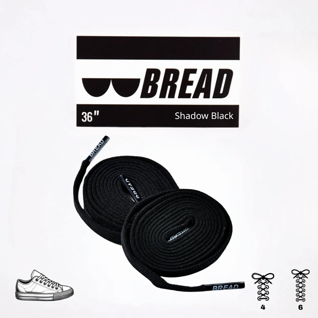 Stretchy Travel Shoelaces By Bread - Shadow Black