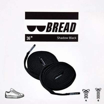 Stretchy Travel Shoelaces By Bread - Shadow Black