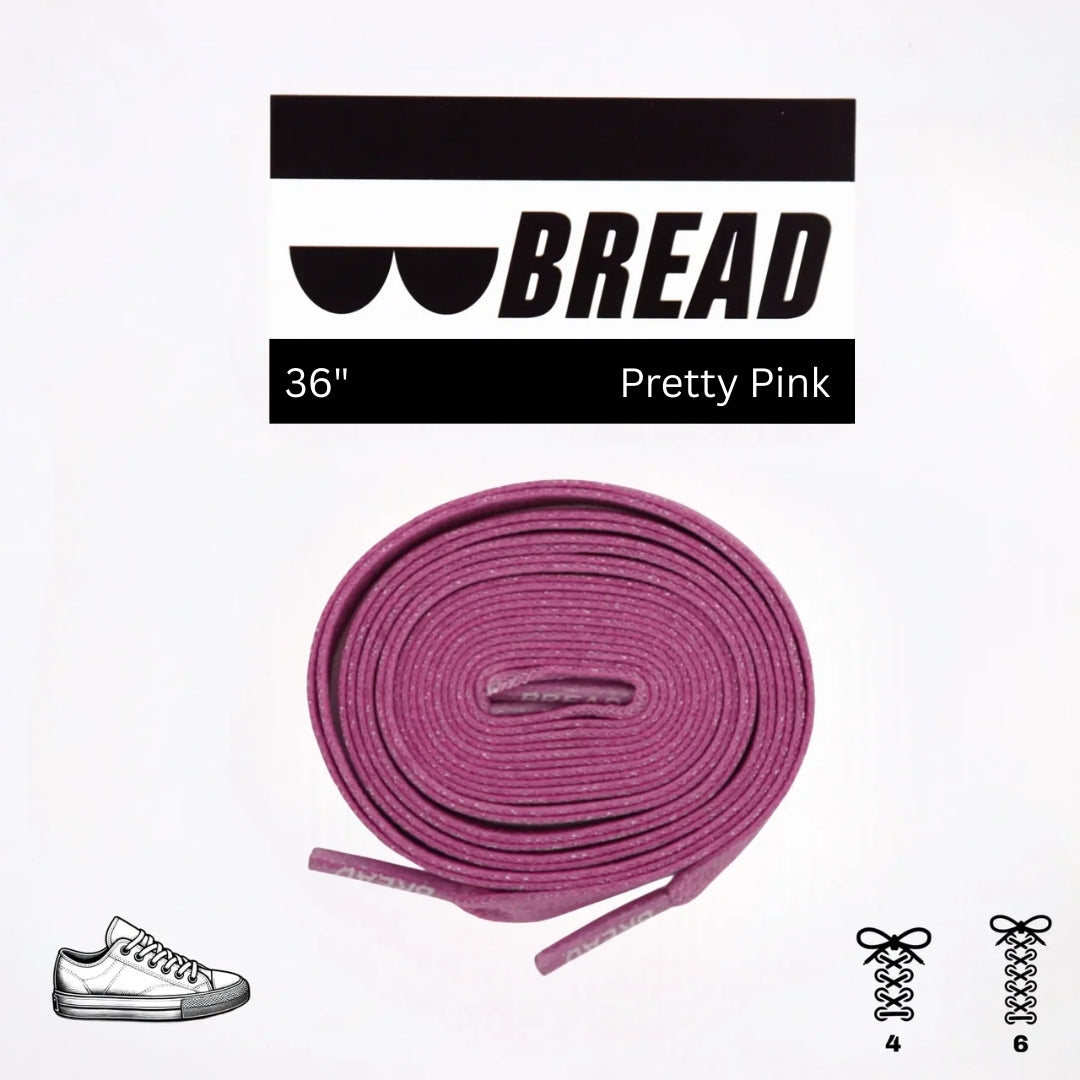 Stretchy Travel Shoelaces By Bread - Pretty Pink