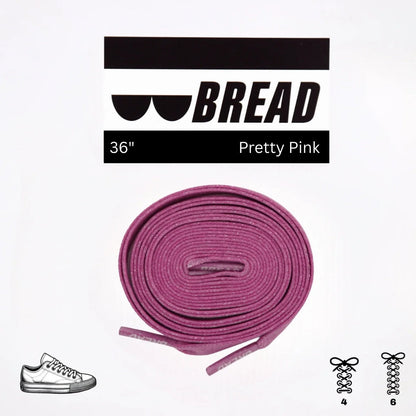 Stretchy Travel Shoelaces By Bread - Pretty Pink