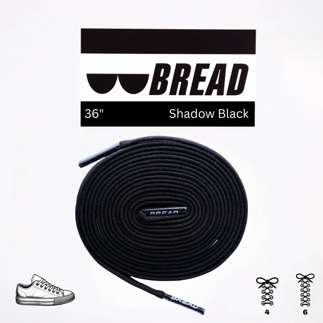 Stretchy Travel Shoelaces By Bread Shadow Black