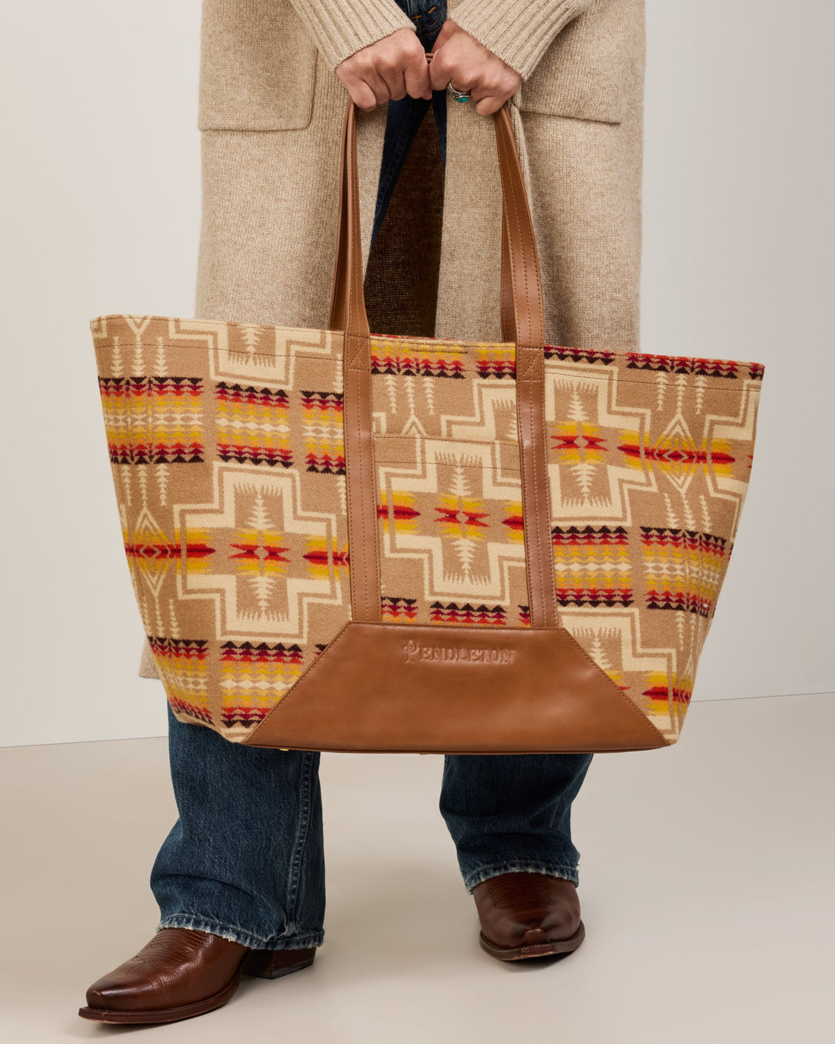 Pendleton Look West Wide Tote, view 3