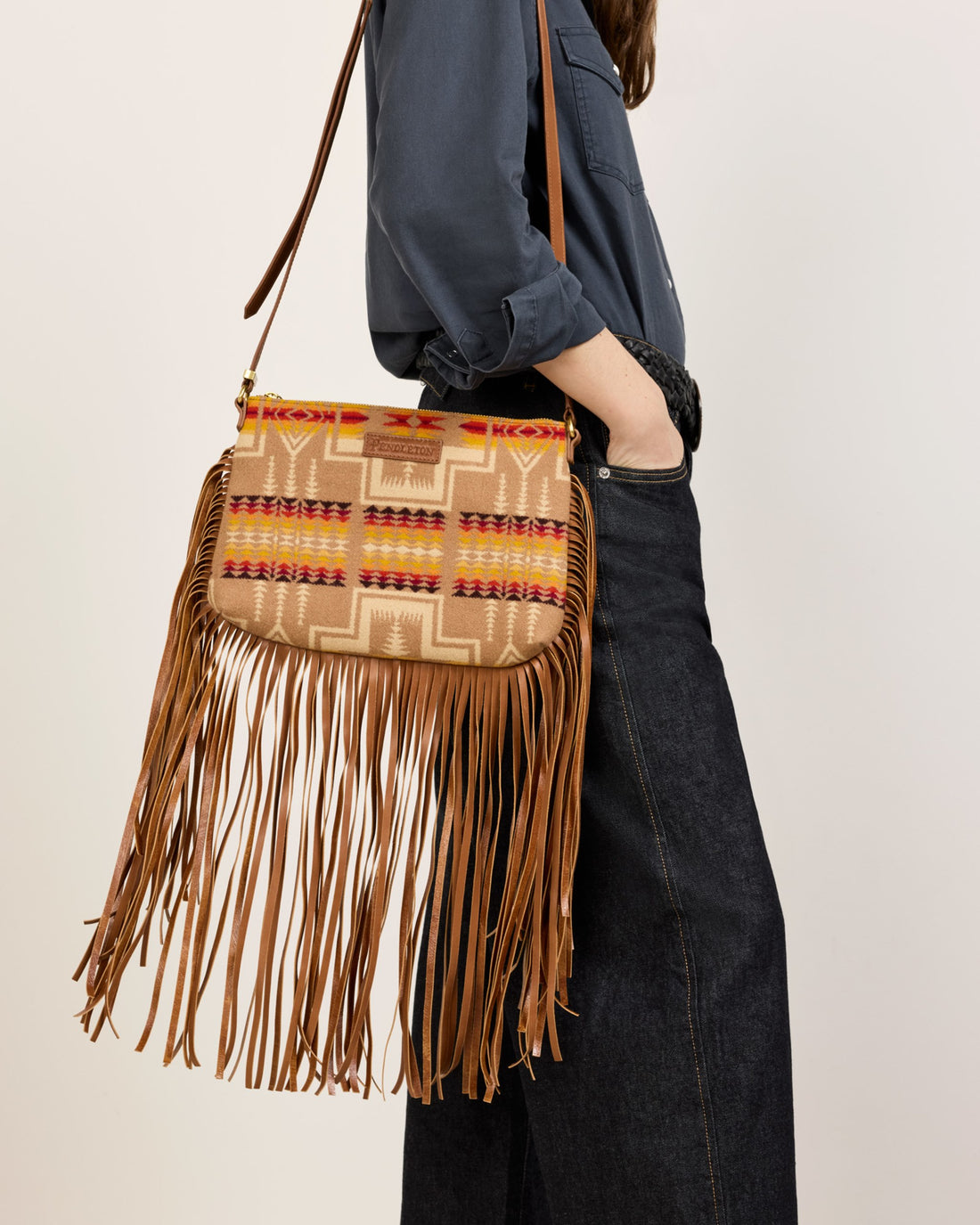 Pendleton Look West Fringed Crossbody, view 1