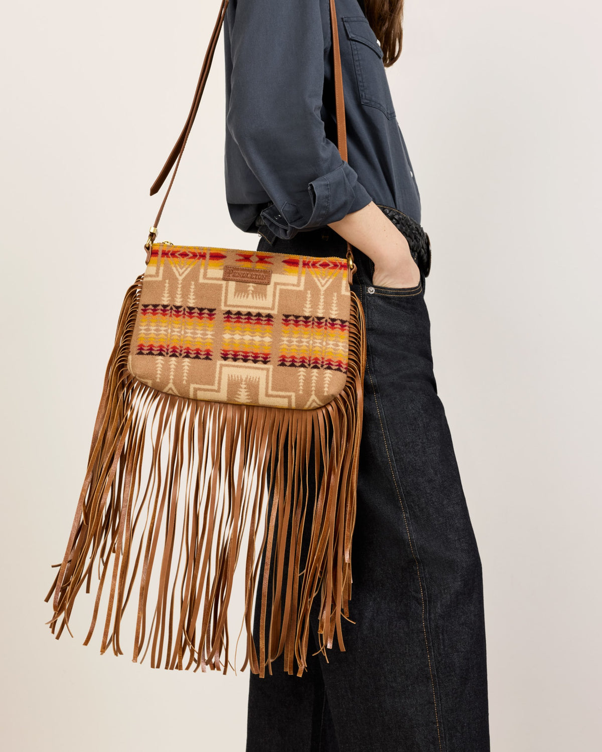 Pendleton Look West Fringed Crossbody, view 1
