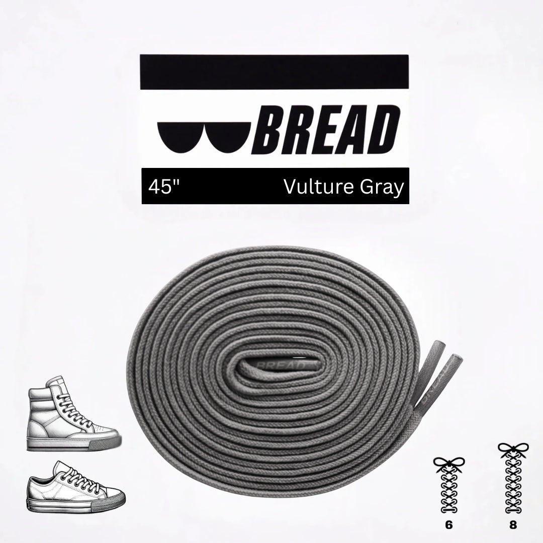Stretchy Travel Shoelaces By Bread - Vulture Gray