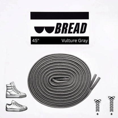 Stretchy Travel Shoelaces By Bread - Vulture Gray