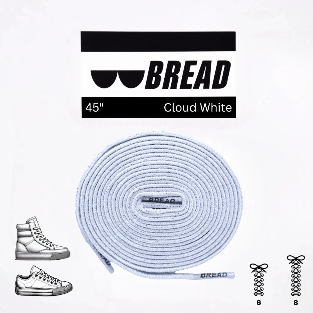 Stretchy Travel Shoelaces By Bread - Cloud White