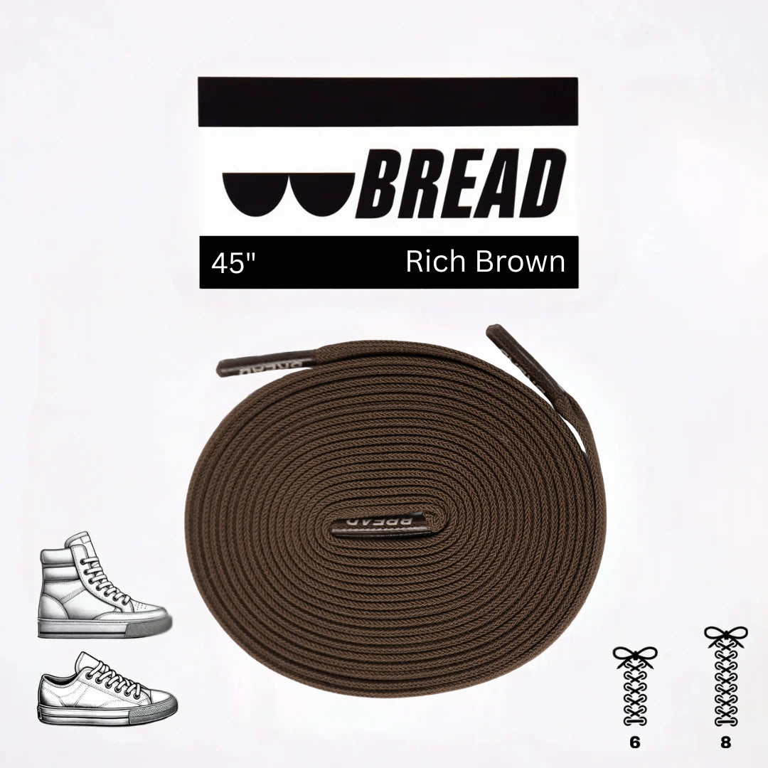 Stretchy Travel Shoelaces By Bread - Rich Brown