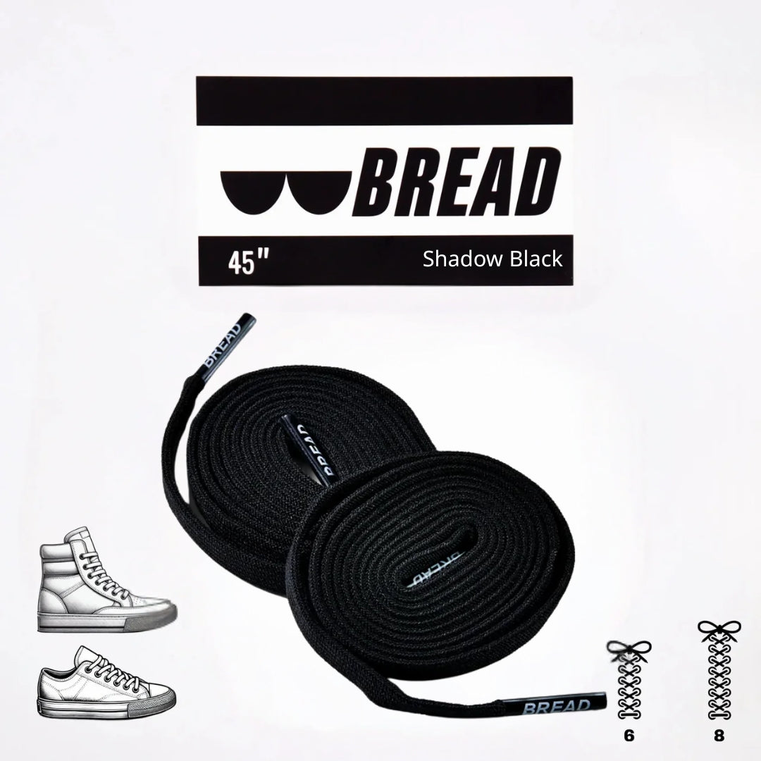 Stretchy Travel Shoelaces By Bread Shadow Black