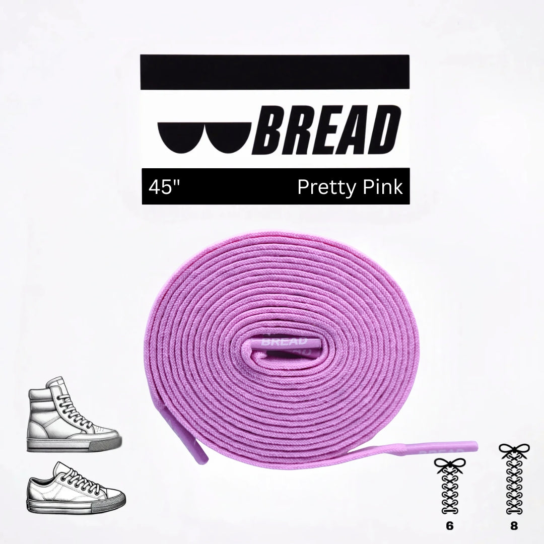 Stretchy Travel Shoelaces By Bread - Pretty Pink