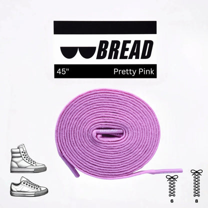 Stretchy Travel Shoelaces By Bread - Pretty Pink