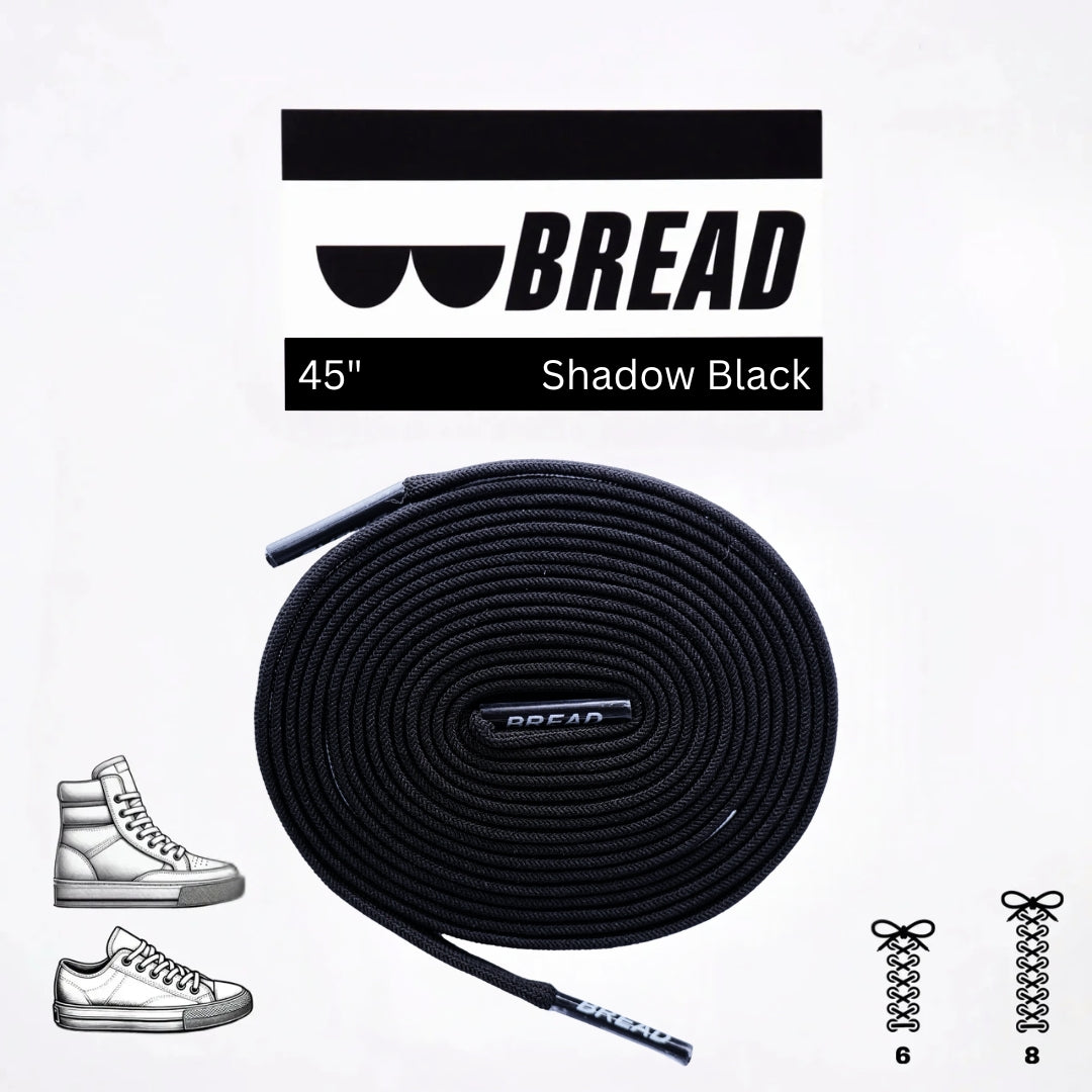 Stretchy Travel Shoelaces By Bread Shadow Black