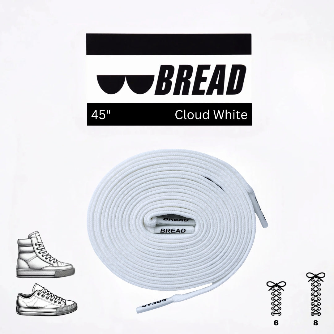 Stretchy Travel Shoelaces By Bread Cloud White