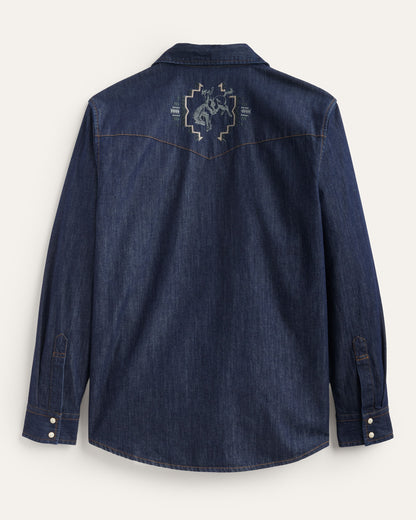 Pendleton Gambler Denim Shirt in Dark Denim/Rodeo - alternate view