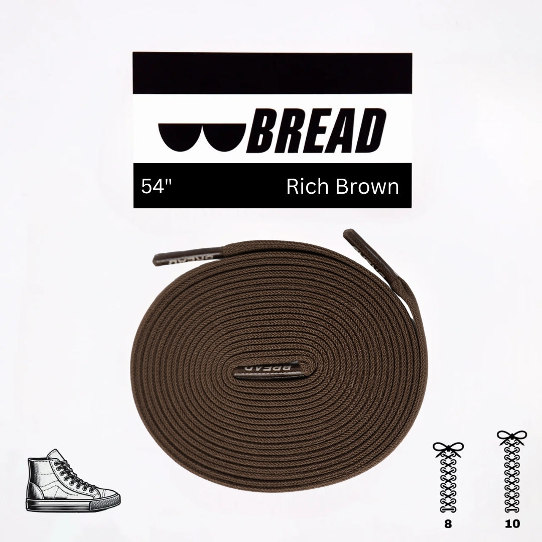 Stretchy Travel Shoelaces By Bread - Rich Brown