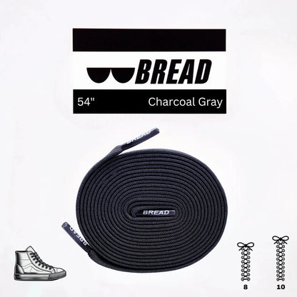 Stretchy Travel Shoelaces By Bread - Charcoal Grey