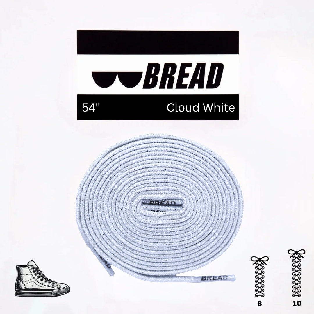 Stretchy Travel Shoelaces By Bread Cloud White